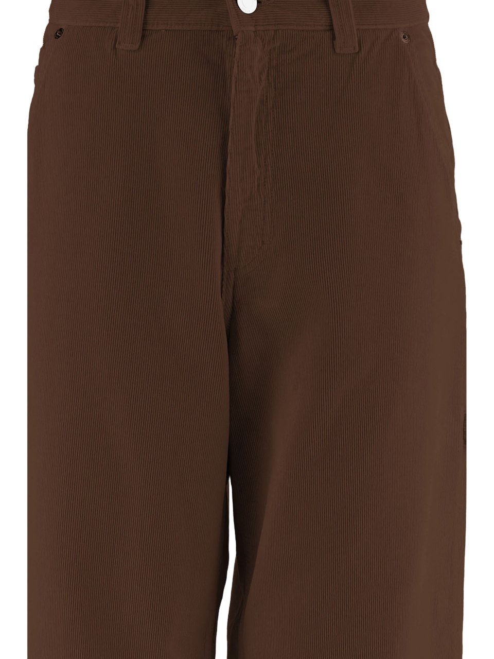Haikure Ribbed Cotton Velvet Pants With Multi-Pocket Design Bruin