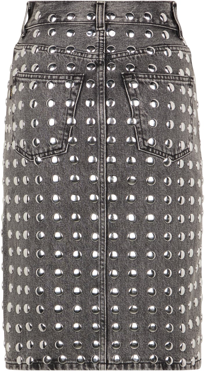 Haikure Denim skirt with studs Grijs