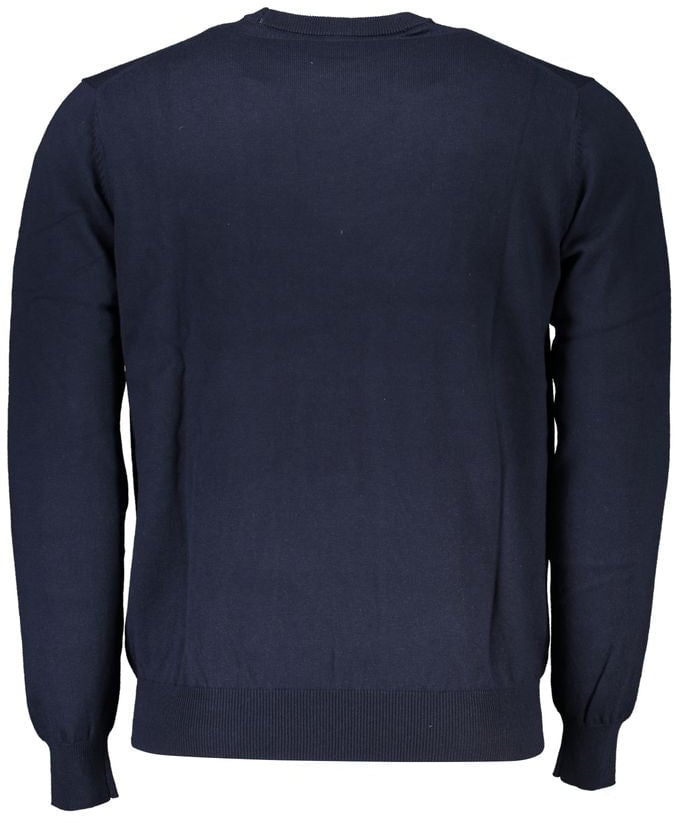 Harmont & Blaine Harmont & Blaine Crew Neck Embroidered Blue Sweater Blauw