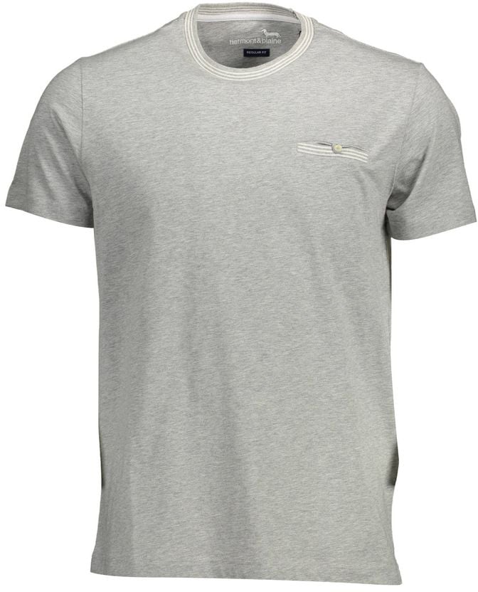 Harmont & Blaine Grigio Cotton Men's T-Shirt Grijs