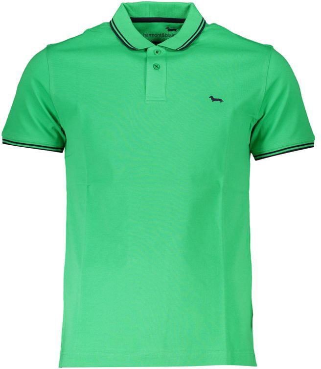 Harmont & Blaine Green Cotton Polo Shirt Groen