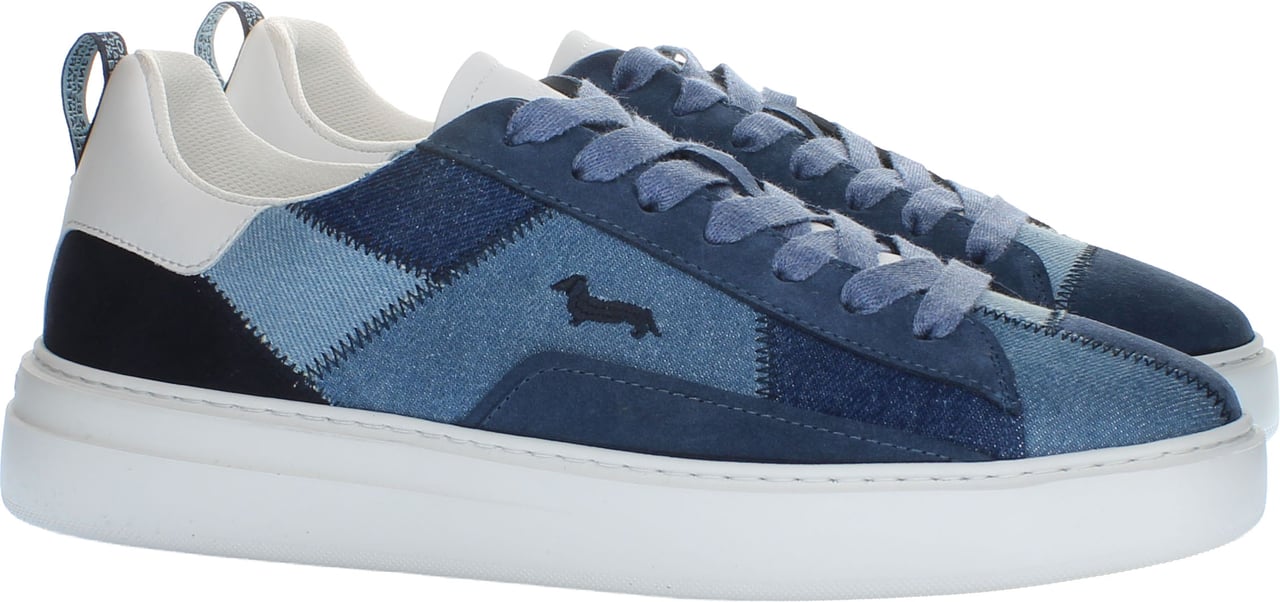Harmont & Blaine Sneakers Denim Blauw