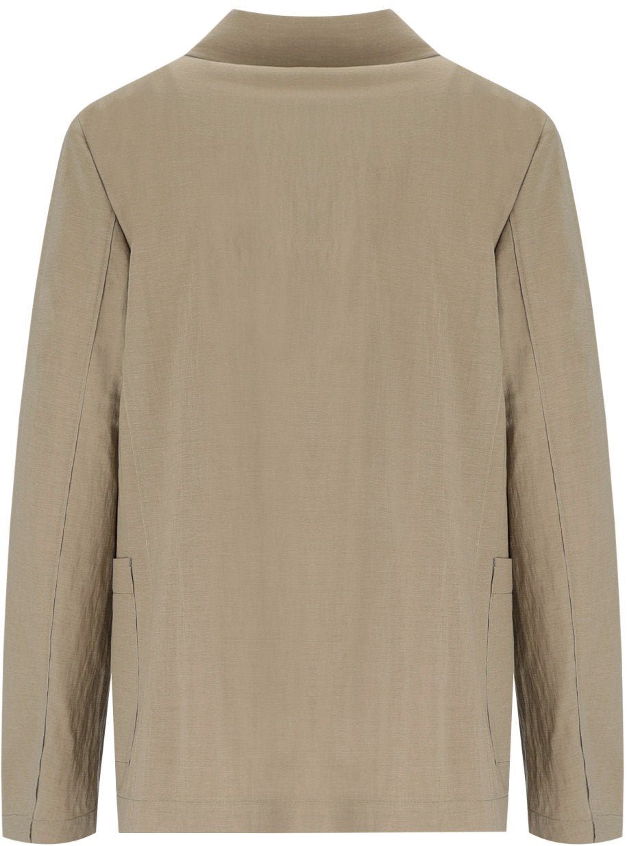 Harris Wharf London HARRIS WHARF LONDON DOVE GREY SINGLE-BREASTED BLAZER Beige