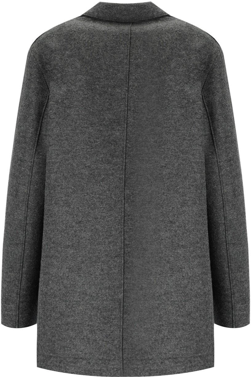 Harris Wharf London HARRIS WHARF LONDON ANTHRACITE GREY DOUBLE-BREASTED CABAN Grijs