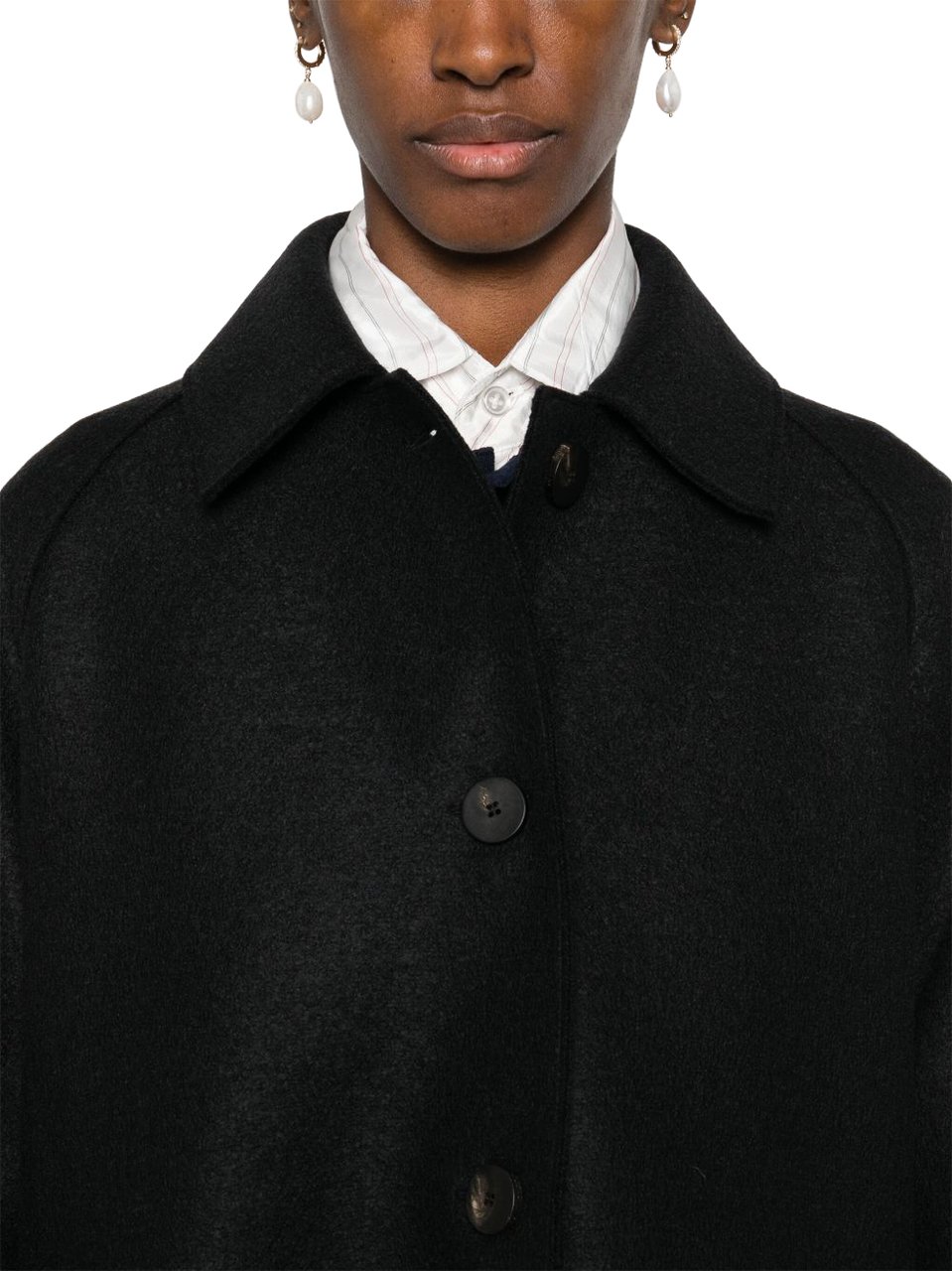 Harris Wharf London Coats Black Zwart