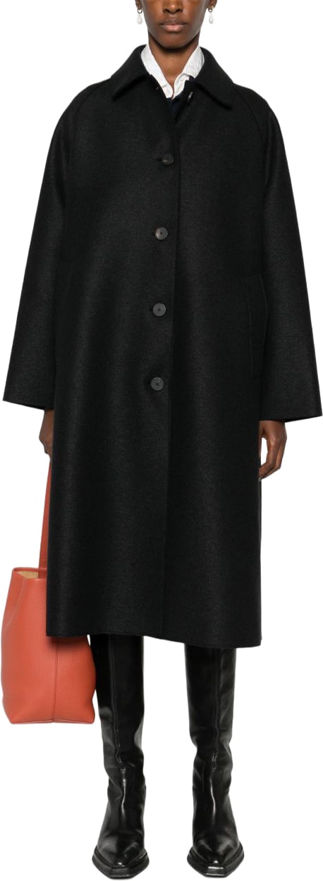 Harris Wharf London Coats Black Zwart