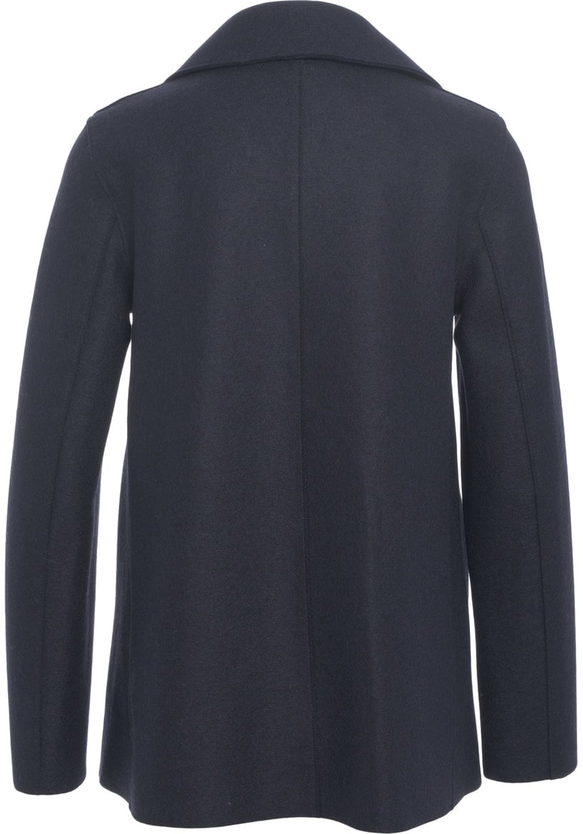 Harris Wharf London Virgin Wool Peacoat Blauw