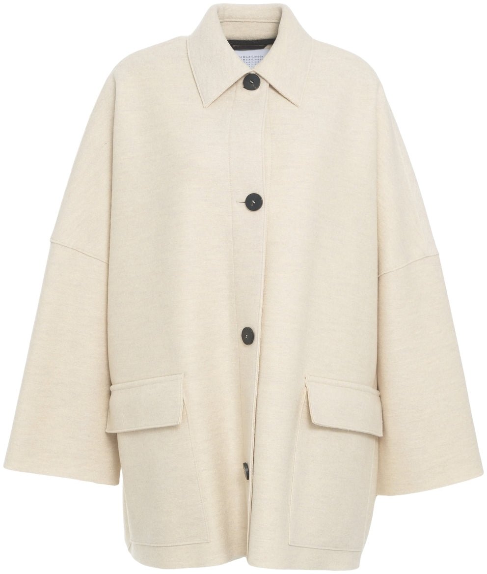 Harris Wharf London Virgin wool oversize jacket Beige