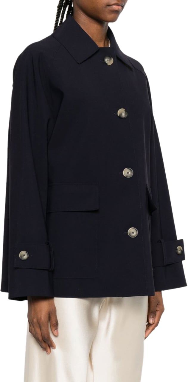 Harris Wharf London Coats Blue Blauw