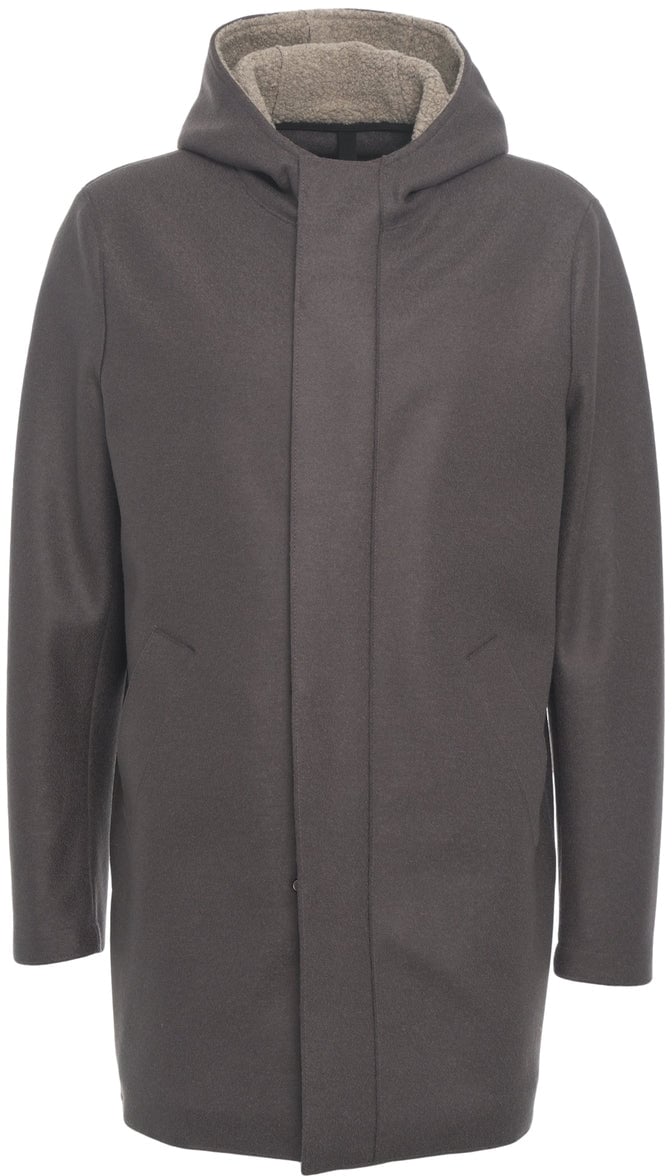 Harris Wharf London Hooded wool coat Beige