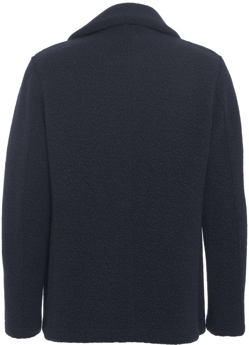 Harris Wharf London Bouclé peacoat Blauw