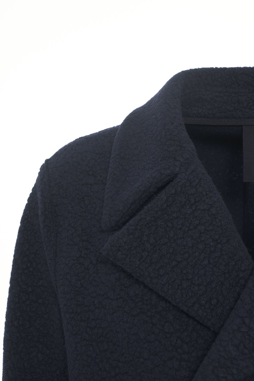 Harris Wharf London Bouclé peacoat Blauw