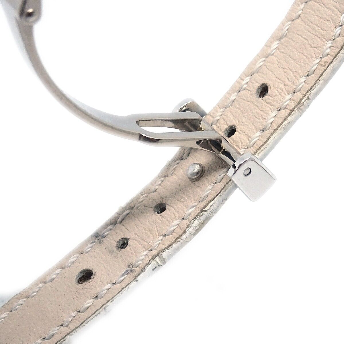 Harry Winston Harry Winston Avenue C Quartz Watch White Gold and Alligator with Diamond Bezel and Mother of Pearl 19 Divers