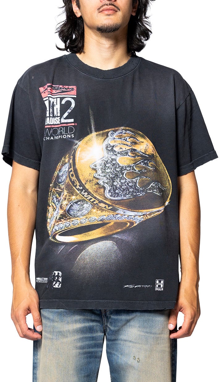 Hellstar P2P CHAMPIONSHIP RING T-SHIRT BLACK Zwart