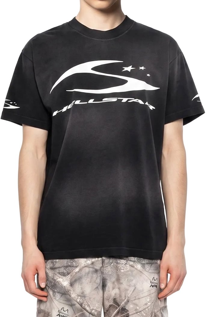 Hellstar H CURSIVE LOGO T-SHIRT BLACK Divers
