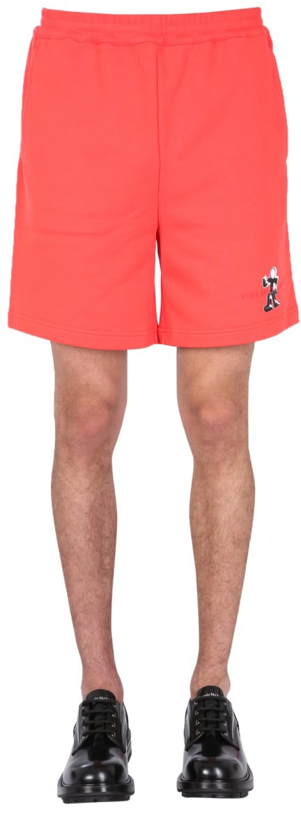 Helmut Lang "FIGURE" BERMUDA Rood