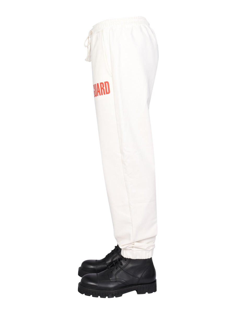 Helmut Lang LOGO PRINT JOGGING PANTS Wit