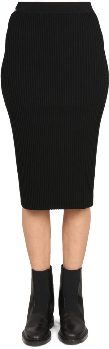 Helmut Lang ONE-SHOULDER DRESS Zwart