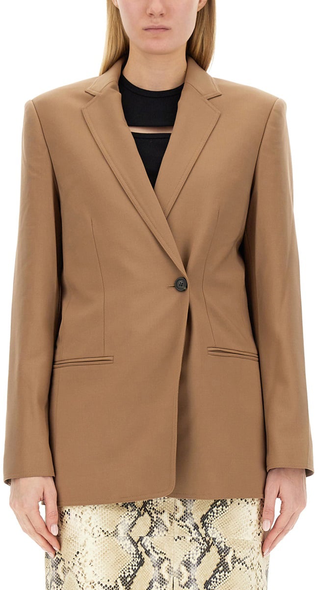 Helmut Lang SINGLE-DOUBLE BREASTED BLAZER Beige