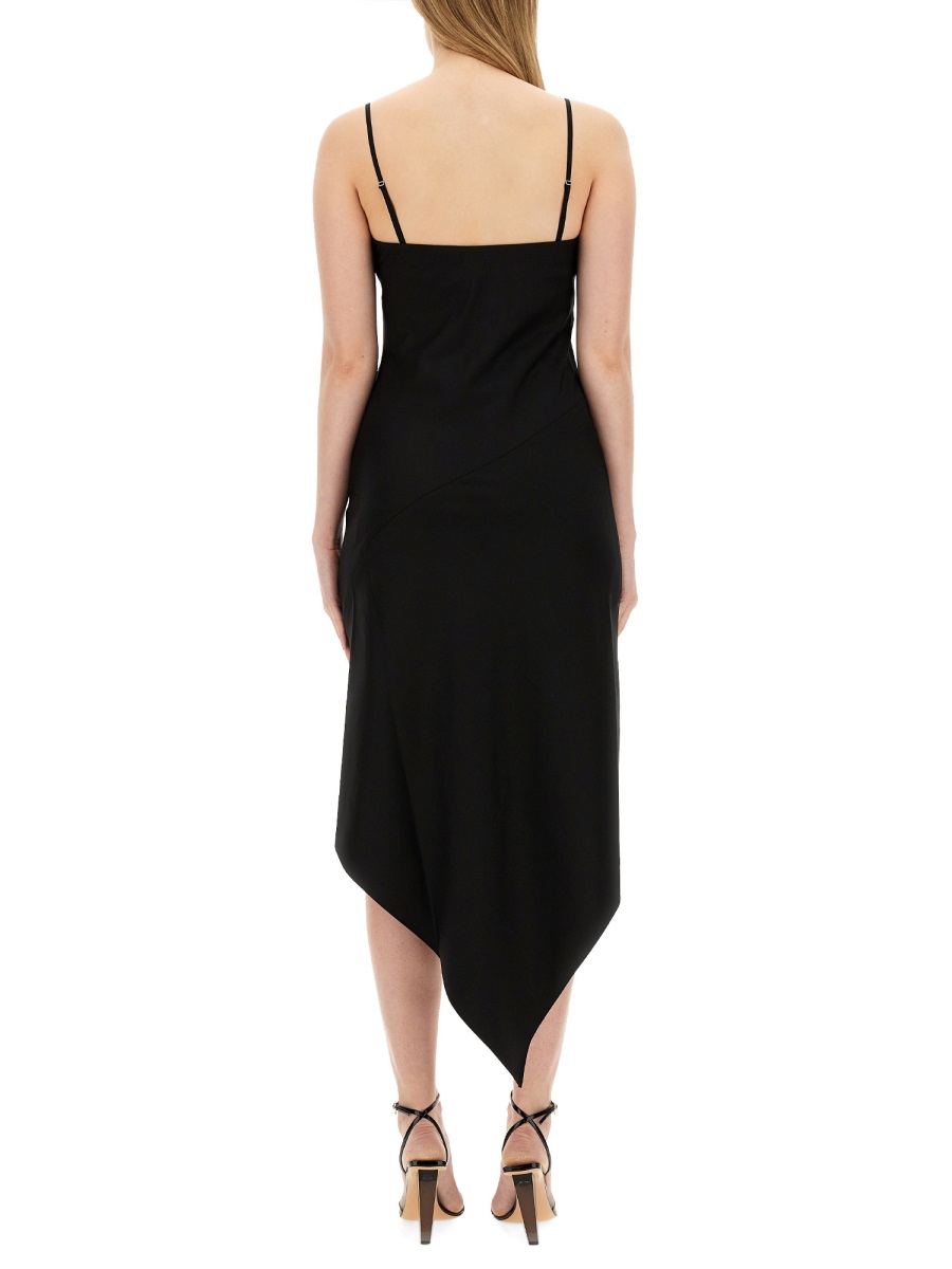 Helmut Lang DRESS WITH SCARF HEM Zwart