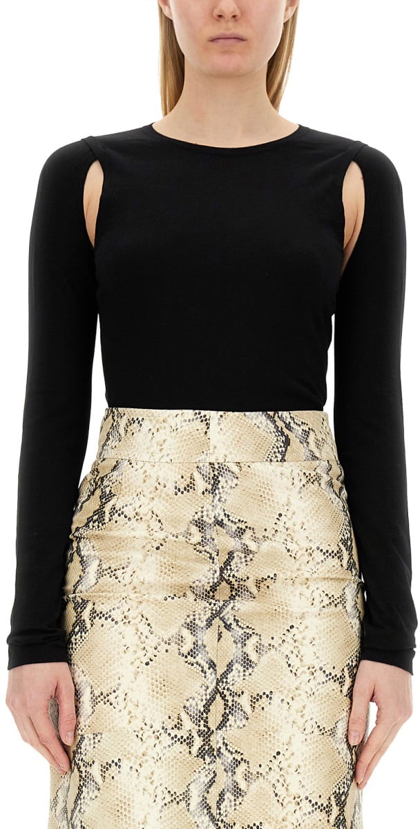 Helmut Lang TOP CUT OUT Zwart