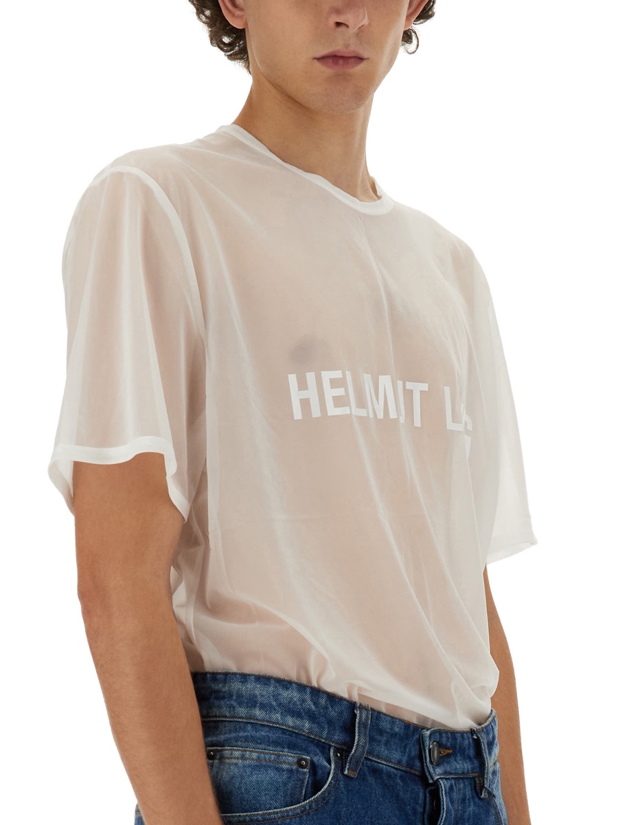 Helmut Lang T-SHIRT WITH LOGO Wit