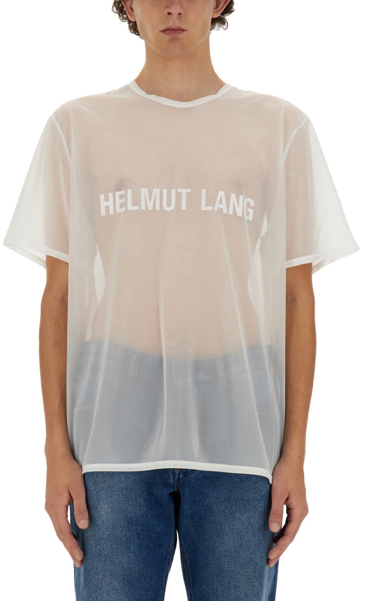 Helmut Lang T-SHIRT WITH LOGO Wit