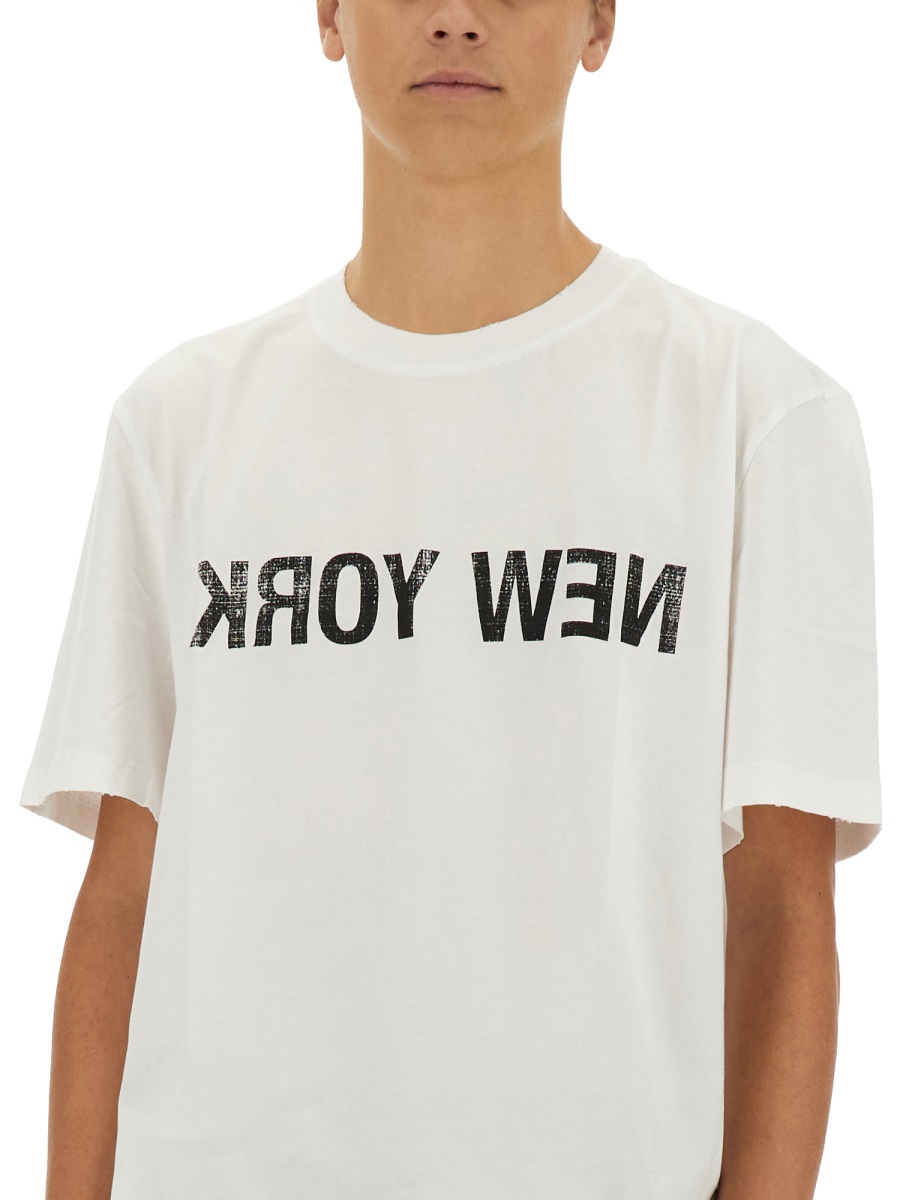 Helmut Lang T-SHIRT WITH LOGO Wit