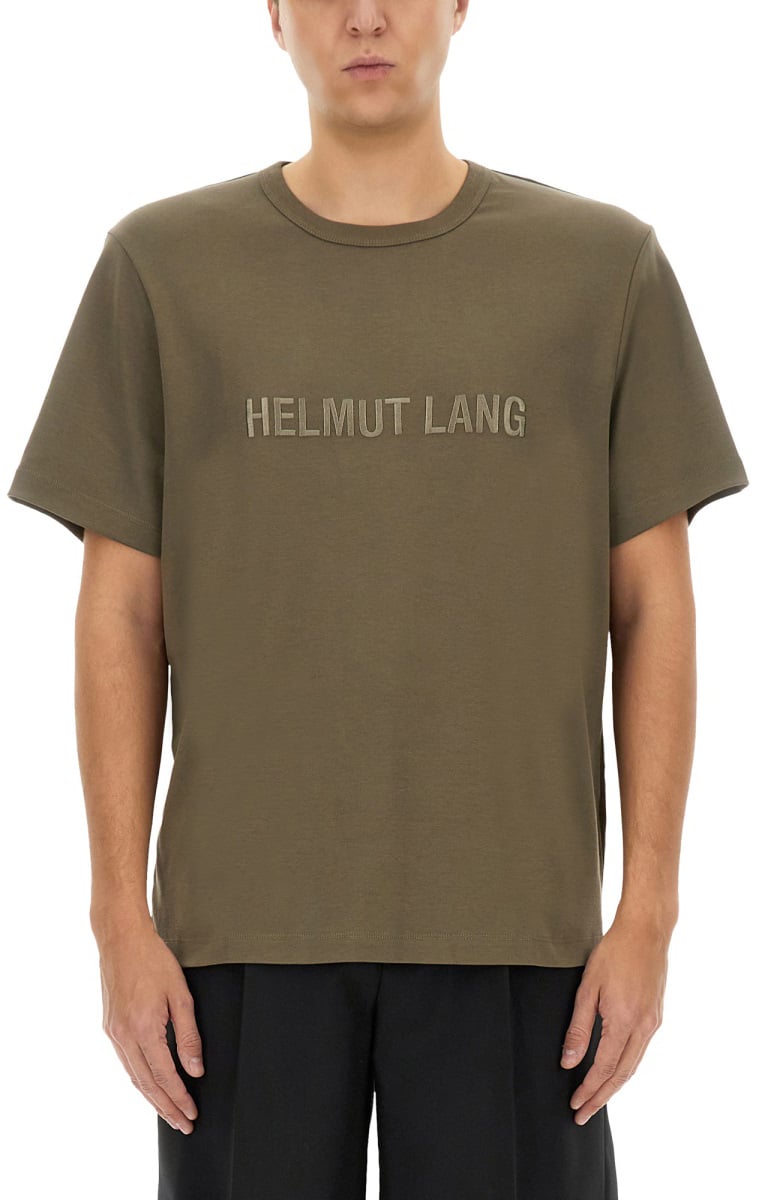 Helmut Lang T-SHIRT WITH LOGO Beige