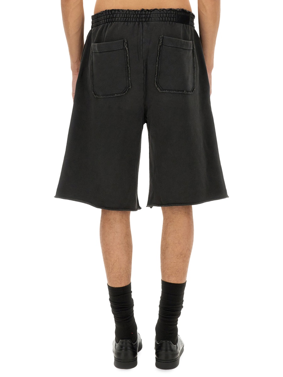 Helmut Lang "GARMENT-DYED" SHORTS Zwart