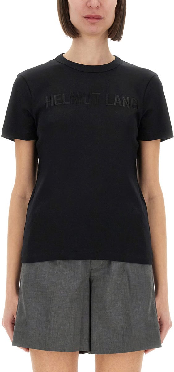 Helmut Lang T-SHIRT WITH LOGO Zwart