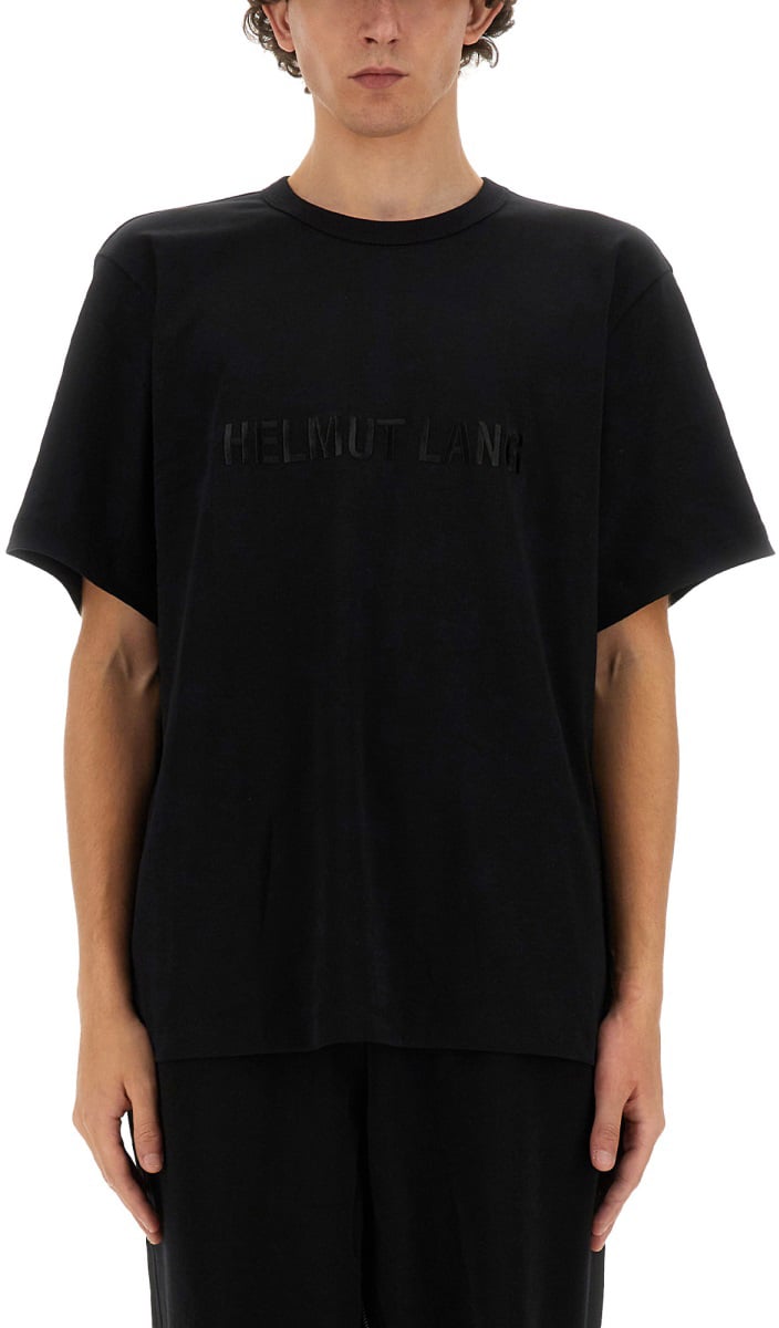 Helmut Lang T-SHIRT WITH LOGO Zwart