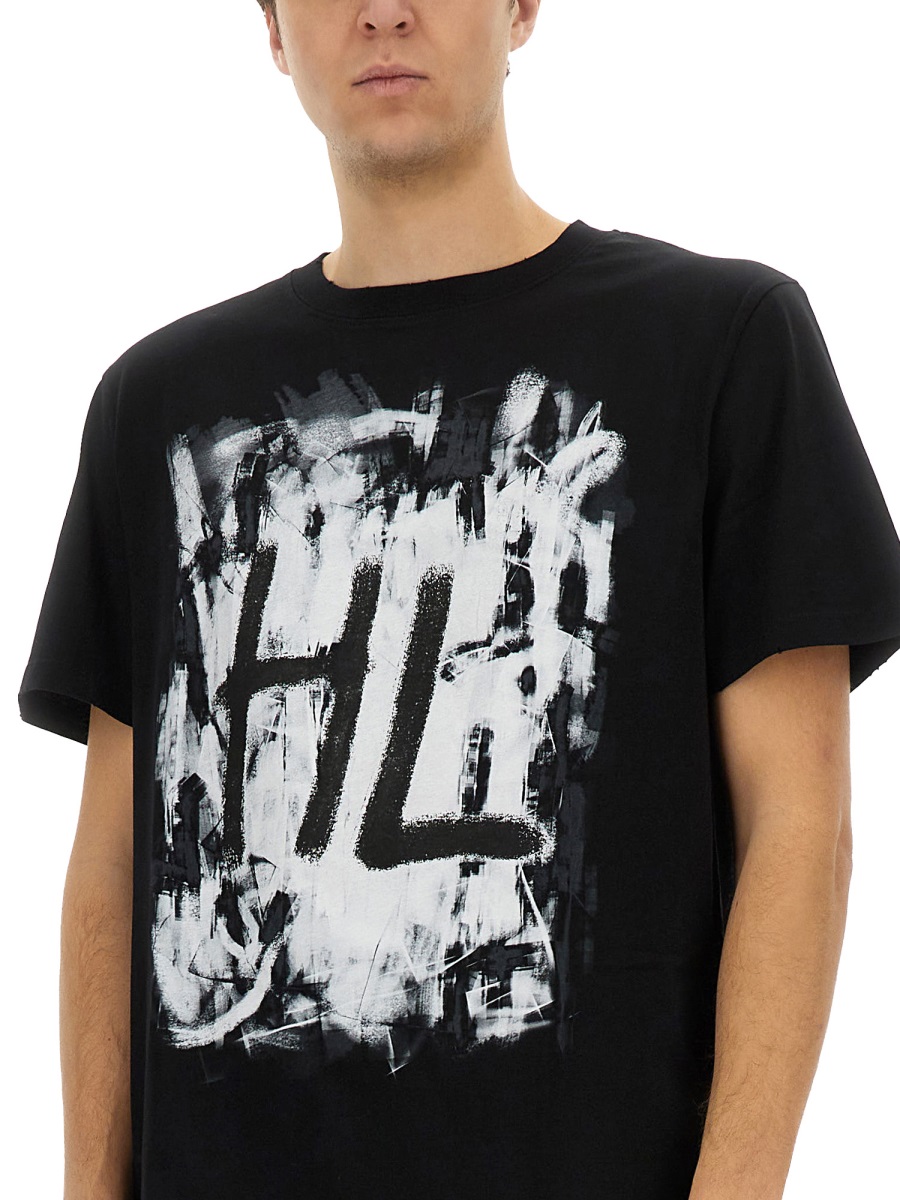 Helmut Lang SCRIBBLE T-SHIRT Zwart