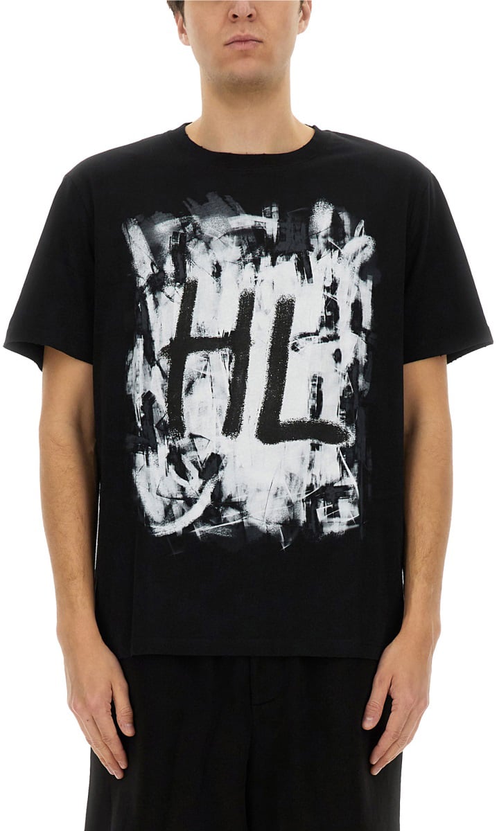 Helmut Lang SCRIBBLE T-SHIRT Zwart