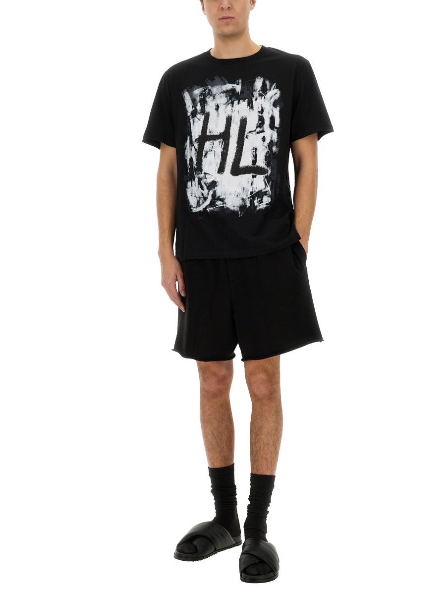 Helmut Lang SCRIBBLE T-SHIRT Zwart