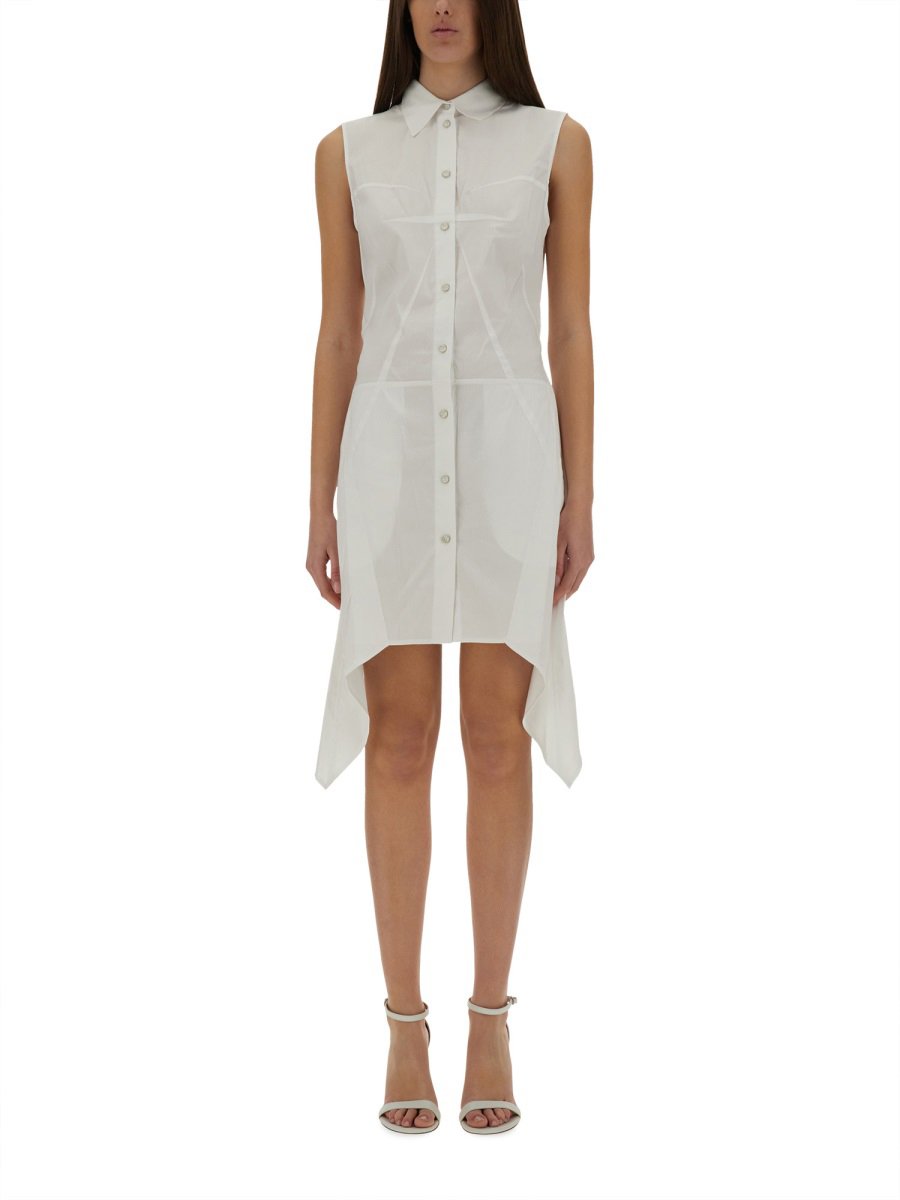 Helmut Lang BUSTIER SHIRT DRESS Wit
