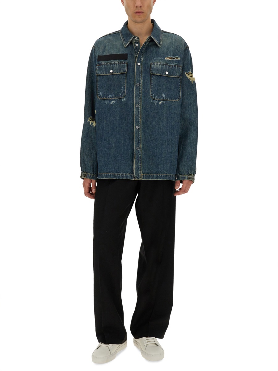 Helmut Lang DENIM UNIFORM SHIRT Blauw