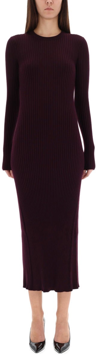 Helmut Lang DRESS WITH BACK SLIT Paars