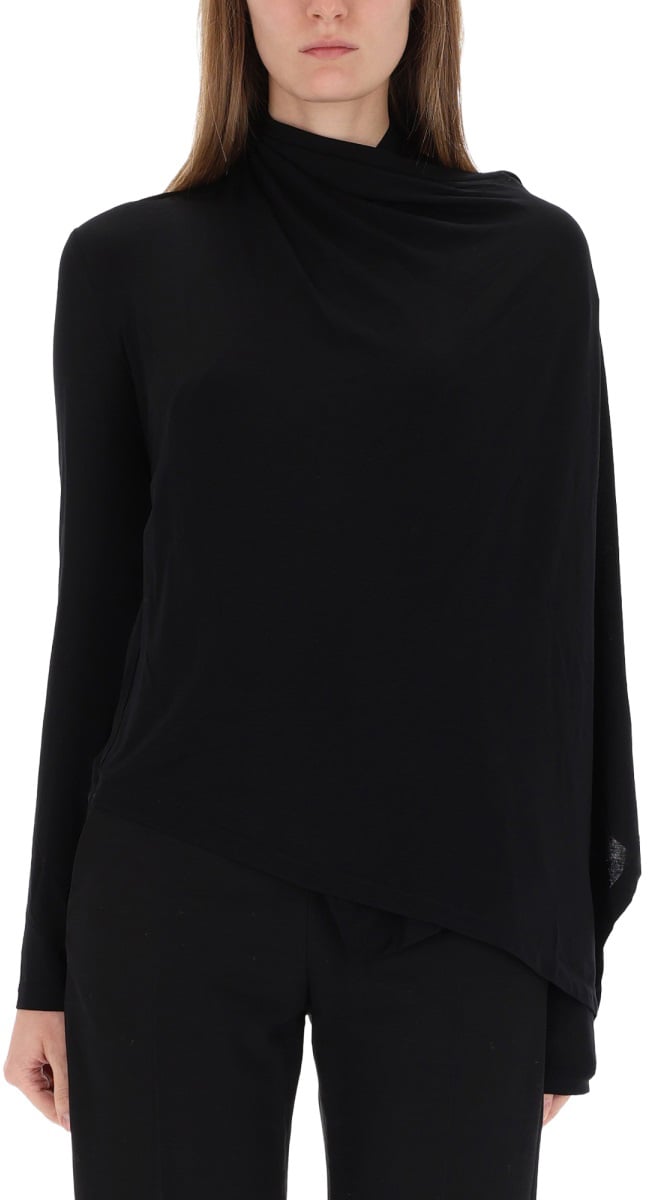 Helmut Lang TOP WITH SCARF Zwart