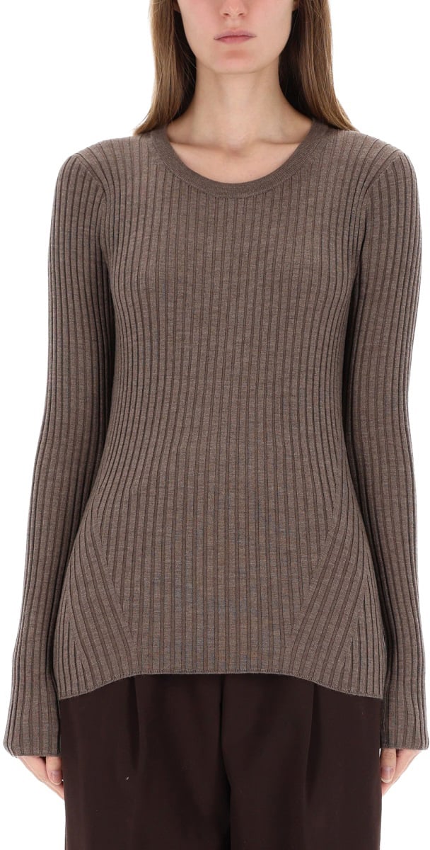 Helmut Lang RIBBED TOP WITH OPEN BACK Bruin