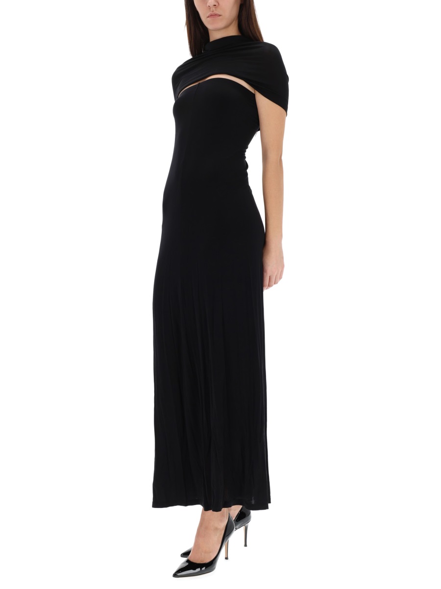 Helmut Lang LONG "SASH" DRESS Zwart