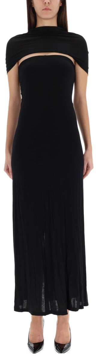 Helmut Lang LONG "SASH" DRESS Zwart