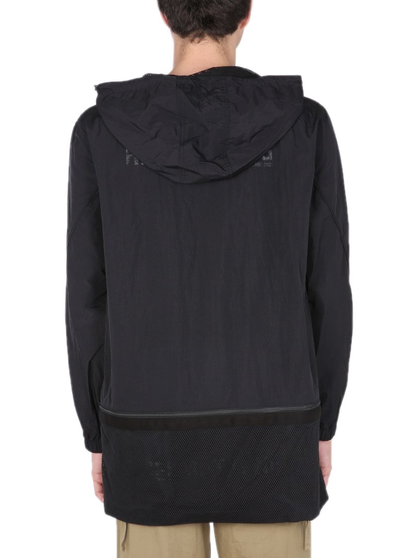 Helmut Lang Black Lightweight Nylon Windbreaker Zwart