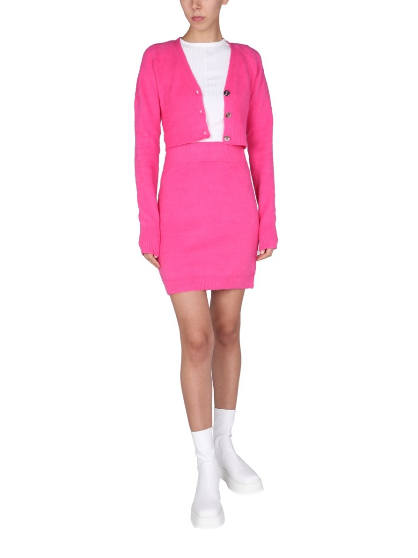 Helmut Lang Pink Mini Skirt With Elastic Waistband Roze