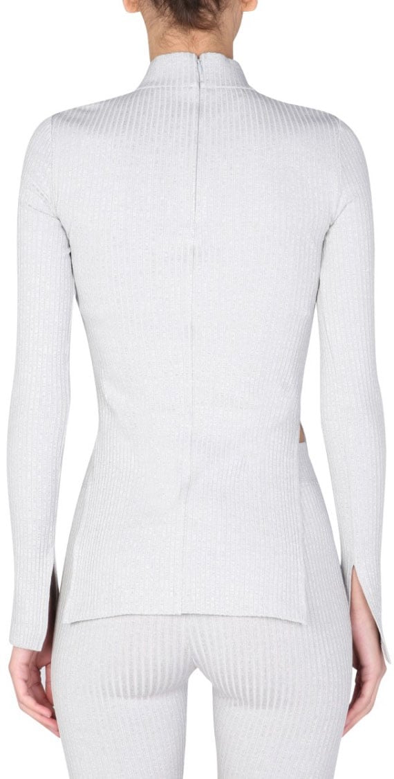 Helmut Lang One-Shoulder Jersey T-Shirt With Cut-Out Detail Wit