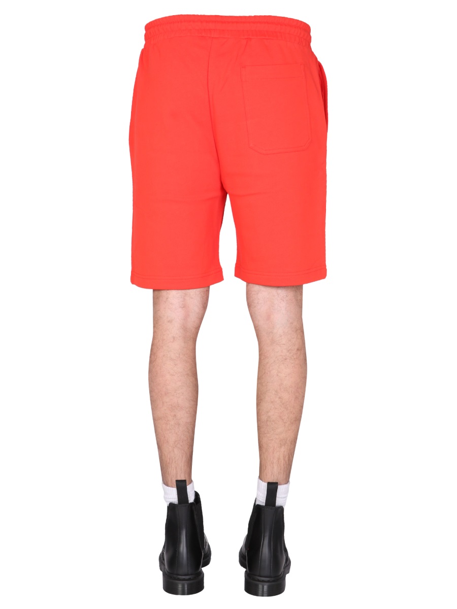 Helmut Lang Bermuda Shorts with Elastic Waist and Iconic Emblem Rood