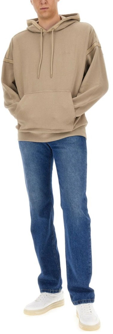 Helmut Lang Sweatshirt Logo Embroidery Bruin