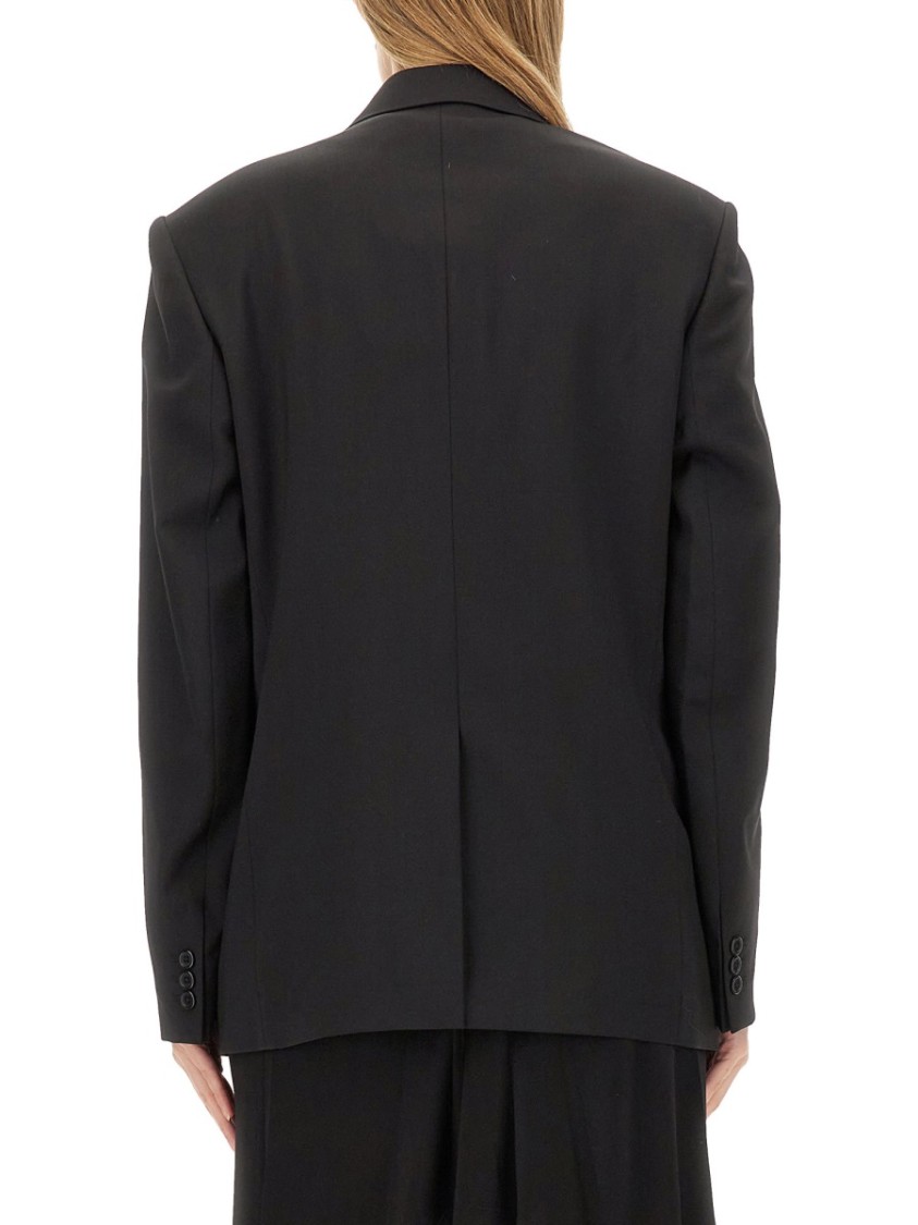 Helmut Lang Oversize Fit Double-Breasted Jacket Zwart