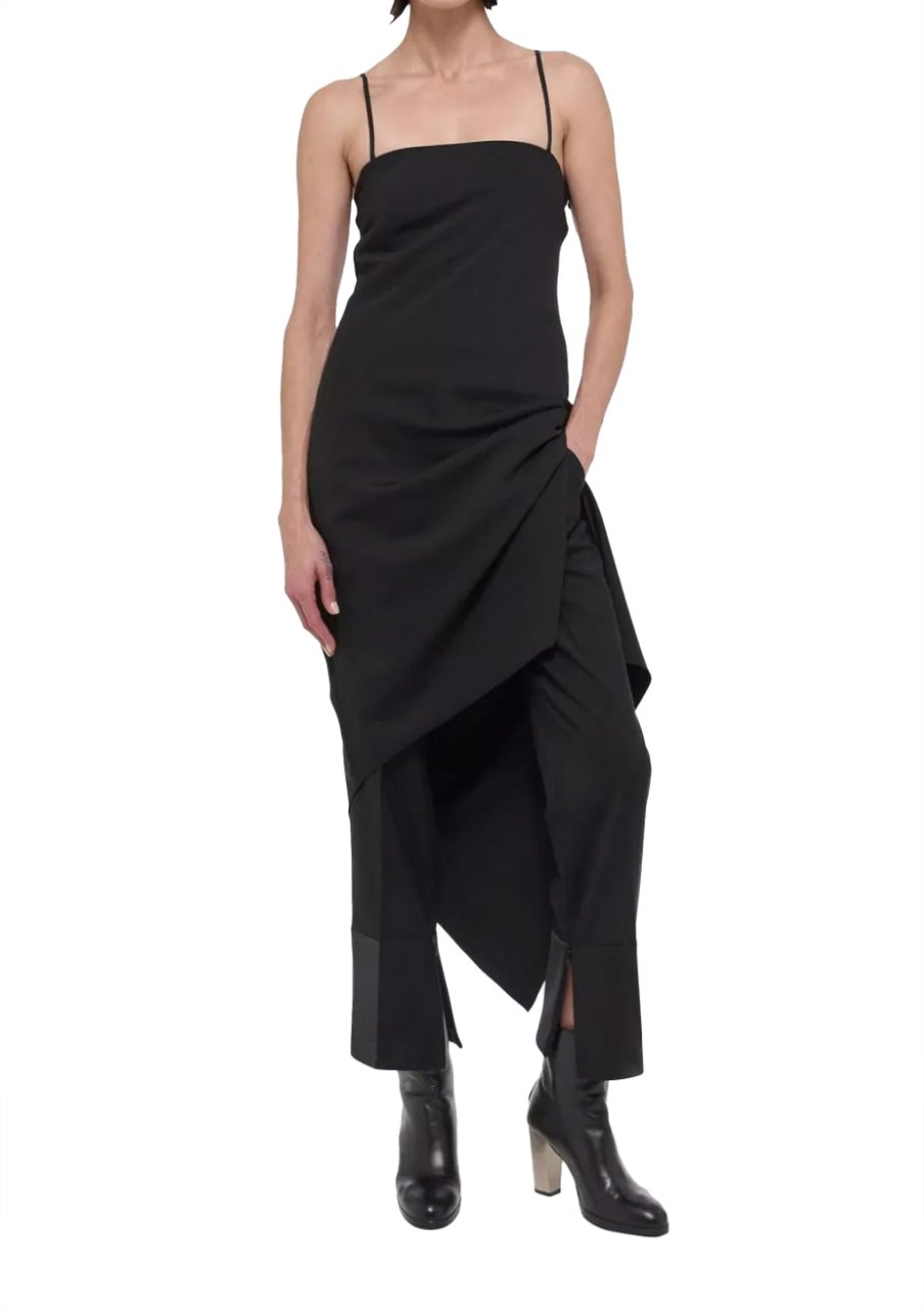 Helmut Lang Scarf Dress Black Zwart