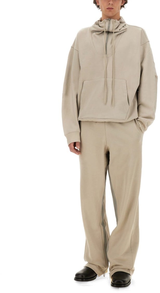 Helmut Lang Jogging Pants With Subtle Zipper Detail Neutraal